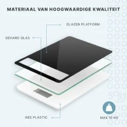 Keukenweegschaal - Digitaal - Weegschaal Keuken - Oplaadbaar - Incl. USB-kabel En Batterijen - Tarra Functie - Tot 10 Kg - Zwart -Drinkwater Apparaat Winkel 1200x1200 1011