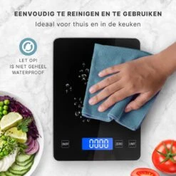 Keukenweegschaal - Digitaal - Weegschaal Keuken - Oplaadbaar - Incl. USB-kabel En Batterijen - Tarra Functie - Tot 10 Kg - Zwart -Drinkwater Apparaat Winkel 1200x1200 1015