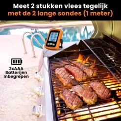 Vleesthermometer Dubbele Sonde - BBQ Thermometer Oranje Met Timer - Kernthermometer - Suikerthermometer - Kookthermometer 11 Vleesthermometer Dubbele Sonde - BBQ Thermometer Oranje Met Timer - Kernthermometer - Suikerthermometer - Kookthermometer -Drinkwater Apparaat Winkel 1200x1200 1145