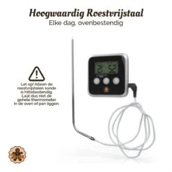 Digitale Thermometer – Oventhermometer – Suikerthermometer Digitaal – Kernthermometer – Keukenthermometer – Voedselthermometer – Thermometer Ook Geschikt Als Voor Vlees, BBQ, Oven -Drinkwater Apparaat Winkel 1200x1200 1165