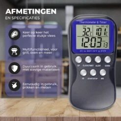 Seidon® Digitale Vleesthermometer Set – BBQ- En Oventhermometer – 0°C Tot 300°C – Kernthermometer Met 1 Sonde – Suikerthermometer - Kookthermometer 11 Seidon® Digitale Vleesthermometer Set – BBQ- En Oventhermometer – 0°C Tot 300°C – Kernthermometer Met 1 Sonde – Suikerthermometer - Kookthermometer -Drinkwater Apparaat Winkel 1200x1200 1183