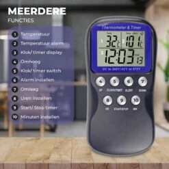 Seidon® Digitale Vleesthermometer Set – BBQ- En Oventhermometer – 0°C Tot 300°C – Kernthermometer Met 1 Sonde – Suikerthermometer - Kookthermometer 14 Seidon® Digitale Vleesthermometer Set – BBQ- En Oventhermometer – 0°C Tot 300°C – Kernthermometer Met 1 Sonde – Suikerthermometer - Kookthermometer -Drinkwater Apparaat Winkel 1200x1200 1185