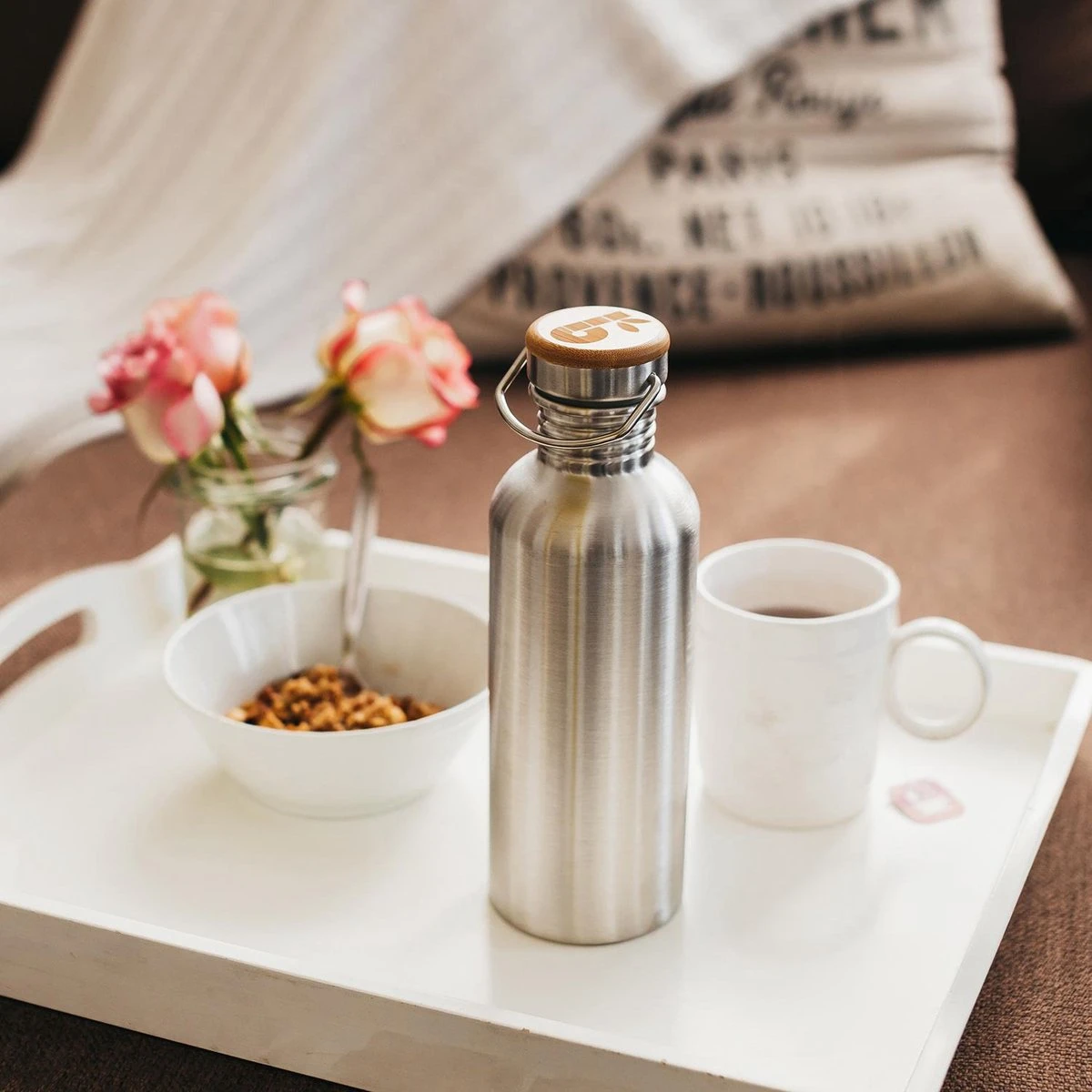 Bambaw Waterfles - 750 Ml - Roestvrij Staal - Stevig En Milieuvriendelijk 4 Bambaw Waterfles - 750 Ml - Roestvrij Staal - Stevig En Milieuvriendelijk - Afbeelding 4