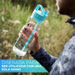 HYDRATE 900ml Drinkfles Met Tijdmarkeringen - Sport Waterfles Met Rietje, BPA-vrije Drinkfles Rietje Van Tritan Ideaal Voor Sportschool, Kantoor, Wandelen, Fitness, Sportfles (Hemelsblauw) -Drinkwater Apparaat Winkel 1200x1200 1346