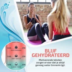 Lekro Waterfles Met Tijdmarkeringen - Motiverende Drinkfles Met Fruitfilter En Shake Bal/Shaker - 1 Liter - BPA Vrij - Roze/Blauw -Drinkwater Apparaat Winkel 1200x1200 1357