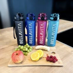 BELLAVITA Drinkfles - Turquoise - Cyaan - Waterfles - Drinkfles Volwassenen - Drinkfles Kinderen - Drinkfles 1 Liter - Fles - 1 Liter - 1000ml - Tritan - Fruitfilter- BPA-vrij - 100% Lekvrij -Drinkwater Apparaat Winkel 1200x1200 1366