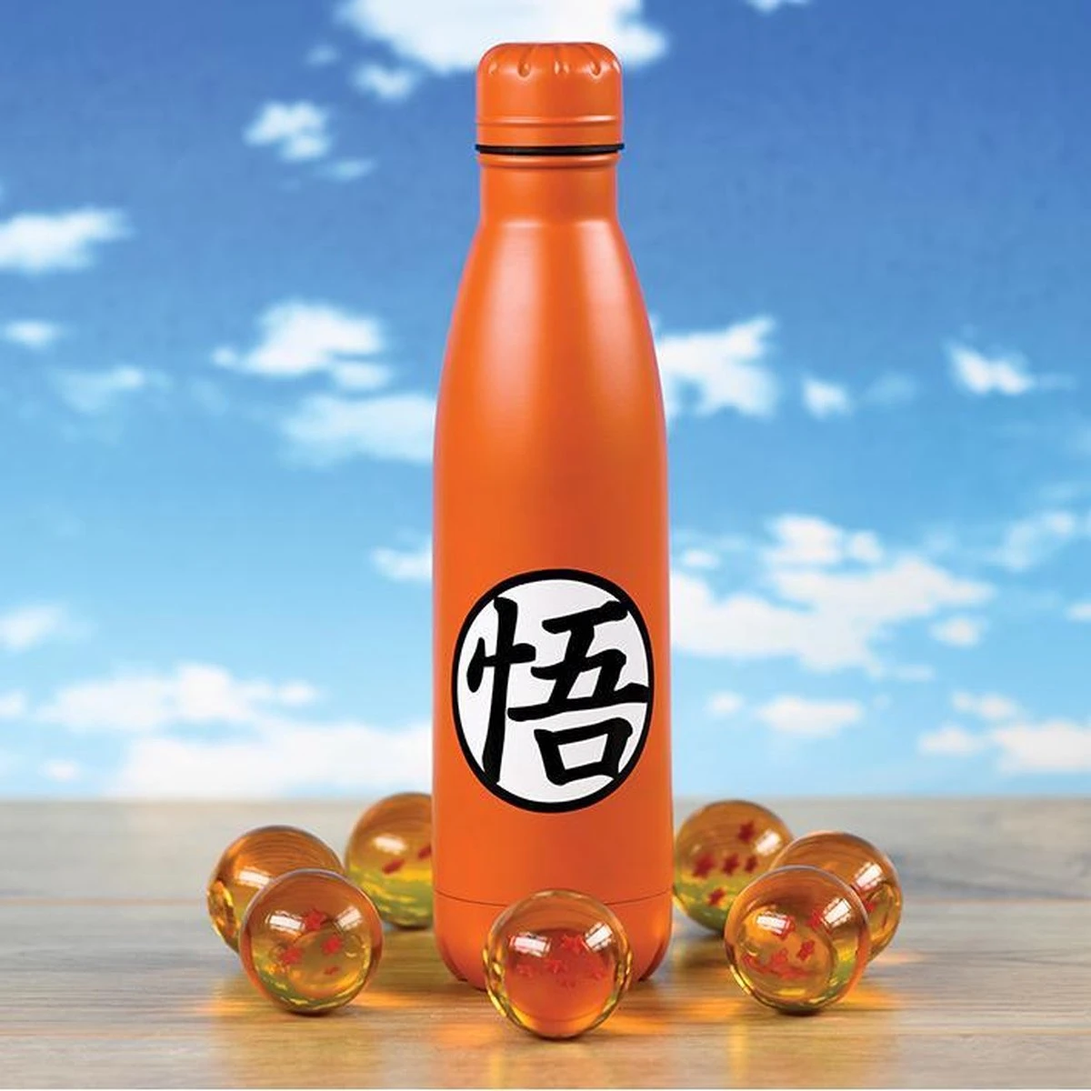 Dragon Ball Z Goku Kanji Metalen Drink Fles 1 Dragon Ball Z Goku Kanji Metalen Drink Fles