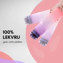 LaCardia Motivatie Waterfles Paars Oranje- 1 Liter Drinkfles - Waterfles Met Tijdmarkering - Paars Oranje -Drinkwater Apparaat Winkel 1200x1200 1403