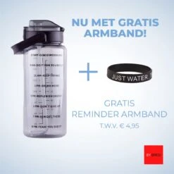 By Bresi - Waterfles 2 Liter Zwart Transparant - Gratis Armband! - Waterfles Met Rietje - Grote Waterfles - Drinkbus - Sportbidon - Twee Liter Waterfles - Sportfles Fitness - Bottle 2 Liter- Drinkfles - Schenkfles - Waterflessen -Drinkwater Apparaat Winkel 1200x1200 1422
