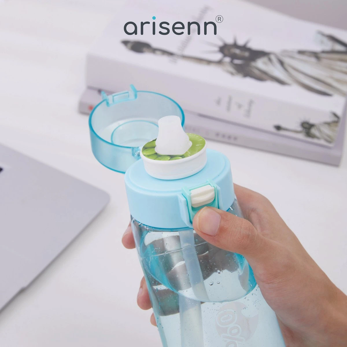 Arisenn® ZERO-fles - Geur Water - 100% Smaak, 0% Suiker, 0% Toevoegingen - Gezond & Lekker Drinken - BPA-vrij - Duurzaam - Helpt Bij Hydratatie - 5L Smaak Per Pod - Zuiver Water Met Geur - Drinkfles 650ml 2 Arisenn® ZERO-fles - Geur Water - 100% Smaak, 0% Suiker, 0% Toevoegingen - Gezond & Lekker Drinken - BPA-vrij - Duurzaam - Helpt Bij Hydratatie - 5L Smaak Per Pod - Zuiver Water Met Geur - Drinkfles 650ml - Afbeelding 2