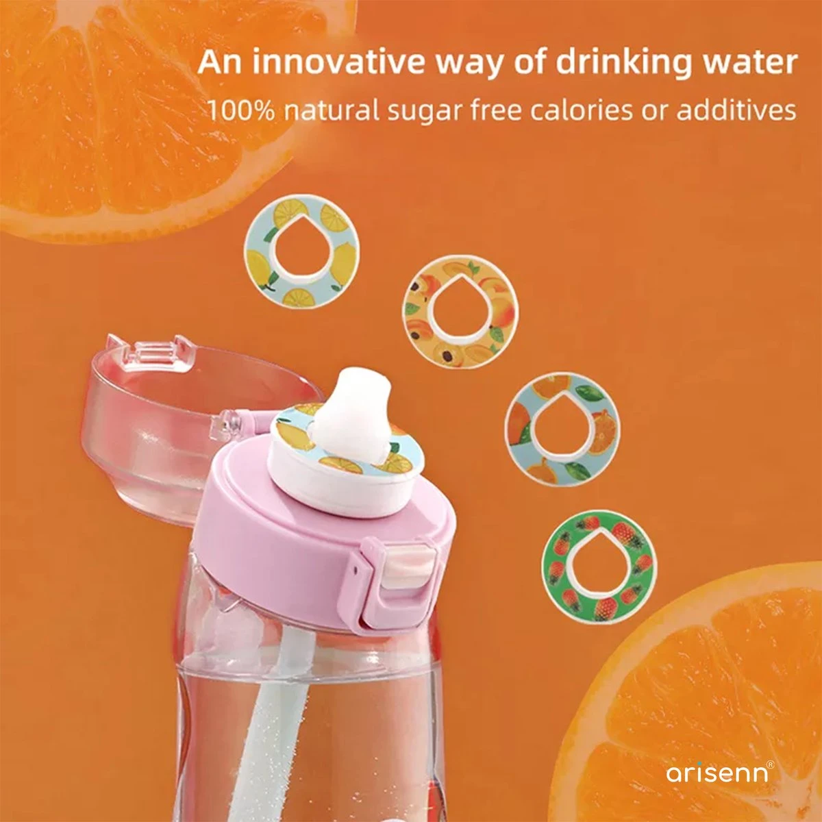 Arisenn® ZERO-fles - Geur Water - 100% Smaak, 0% Suiker, 0% Toevoegingen - Gezond & Lekker Drinken - BPA-vrij - Duurzaam - Helpt Bij Hydratatie - 5L Smaak Per Pod - Zuiver Water Met Geur - Drinkfles 650ml 6 Arisenn® ZERO-fles - Geur Water - 100% Smaak, 0% Suiker, 0% Toevoegingen - Gezond & Lekker Drinken - BPA-vrij - Duurzaam - Helpt Bij Hydratatie - 5L Smaak Per Pod - Zuiver Water Met Geur - Drinkfles 650ml - Afbeelding 6