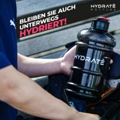 HYDRATE 2,2 Liter Sportwaterfles - Duurzaam En Extra Sterk - BPA Vrij - Ideaal Voor: Sportschool, Dieet, Bodybuilding, Buitensport, Wandelen En Kantoor - Grote Waterfles (mono). -Drinkwater Apparaat Winkel 1200x1200 1460