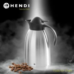Hendi Thermoskan 2 Liter - Isoleerkan Met Drukknop - Zwart - Ø14,5x(H)26cm -Drinkwater Apparaat Winkel 1200x1200 298