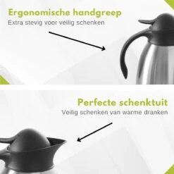 Hendi Thermoskan 1,5 Liter - Isoleerkan Met Drukknop - Zwart - Ø14,5x(H)23cm -Drinkwater Apparaat Winkel 1200x1200 308