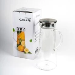 MÊZON® Schenkkan - Glazen Waterkan - Waterkaraf Voor Fruitwater - Multifunctionele Decanteer Karaf - Kan Met Deksel - 1.5L Capaciteit -Drinkwater Apparaat Winkel 1200x1200 447