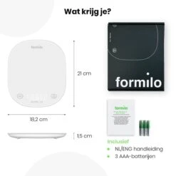 Formilo Digitale Precisie Keukenweegschaal Met App - Weegschaal Keuken Met Tarra Functie - 1gr Tot 5kg - Inclusief Batterijen - Wit 13 Formilo Digitale Precisie Keukenweegschaal Met App - Weegschaal Keuken Met Tarra Functie - 1gr Tot 5kg - Inclusief Batterijen - Wit -Drinkwater Apparaat Winkel 1200x1200 469