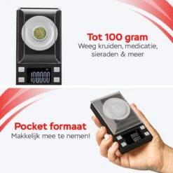 Kitchenwell Digitale Mini Precisie Keukenweegschaal - 0,001 Tot 100 Gram - 11.0 X 6.3 Cm - Pocket Scale Op Batterij - Weegschaal Keuken -Drinkwater Apparaat Winkel 1200x1200 532