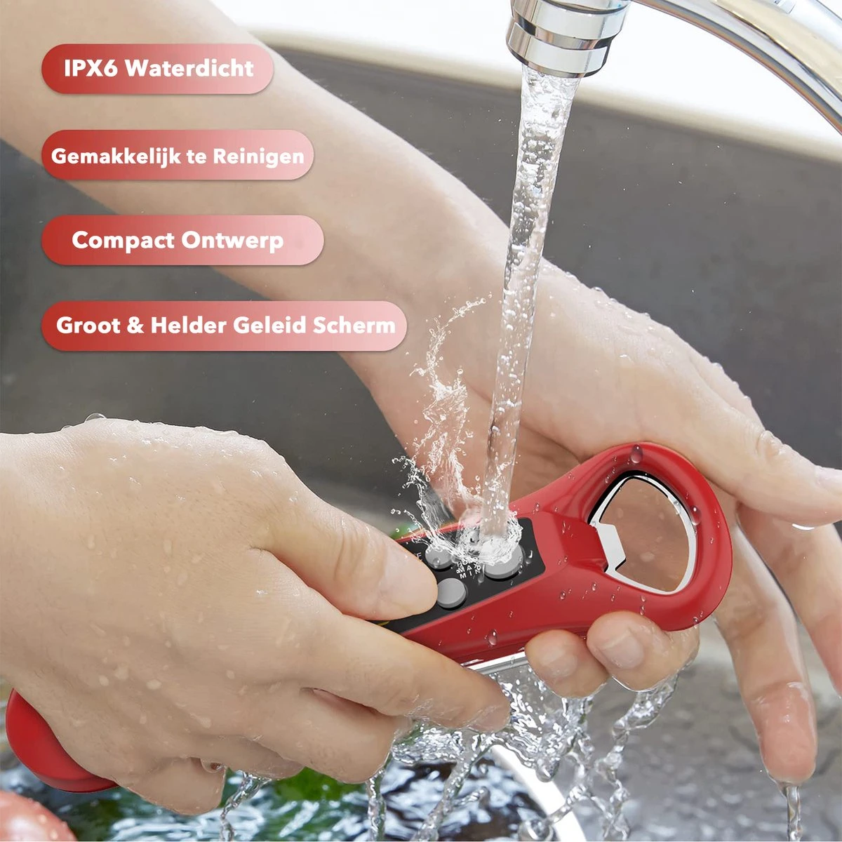 DOWO® - Digitale Thermometer – Oventhermometer – Suikerthermometer Digitaal – Kernthermometer – Keukenthermometer – Voedselthermometer – Thermometer Ook Geschikt Als Voor Vlees, BBQ, Oven 6 DOWO® - Digitale Thermometer – Oventhermometer – Suikerthermometer Digitaal – Kernthermometer – Keukenthermometer – Voedselthermometer – Thermometer Ook Geschikt Als Voor Vlees, BBQ, Oven - Afbeelding 6