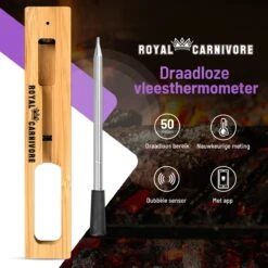 ROYAL CARNIVORE® | Draadloze BBQ Thermometer | Barbecue Vleesthermometer | Kernthermometer | Bluetooth Met App 12 ROYAL CARNIVORE® | Draadloze BBQ Thermometer | Barbecue Vleesthermometer | Kernthermometer | Bluetooth Met App -Drinkwater Apparaat Winkel 1200x1200 602