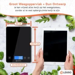 Lekro Digitale Precisie Keukenweegschaal – Weegschaal Keuken - USB Oplaadbaar - 1gr Tot 15kg – Tarra Functie - Zwart 12 Lekro Digitale Precisie Keukenweegschaal – Weegschaal Keuken - USB Oplaadbaar - 1gr Tot 15kg – Tarra Functie - Zwart -Drinkwater Apparaat Winkel 1200x1200 613