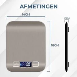 Ease Store Digitale Keuken Weegschaal Precisie – 1gr Tot 6kg – Elektrisch – Inclusief Batterijen – Tarra Functie - RVS -Drinkwater Apparaat Winkel 1200x1200 655