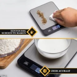 Caxina Multifunctionele Precisie Keukenweegschaal - Met Terra Functie - RVS Weegschaal Keuken - Incl Batterijen - Zwart -Drinkwater Apparaat Winkel 1200x1200 664