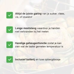 Lynnz® Digitale Suikerthermometer - Ook Voor Vlees In Bbq Of Oven - Kernthermometer - Vleesthermometer - Oven - Thermometer Koken - Bbq Accesoires - Draadloos -Drinkwater Apparaat Winkel 1200x1200 671