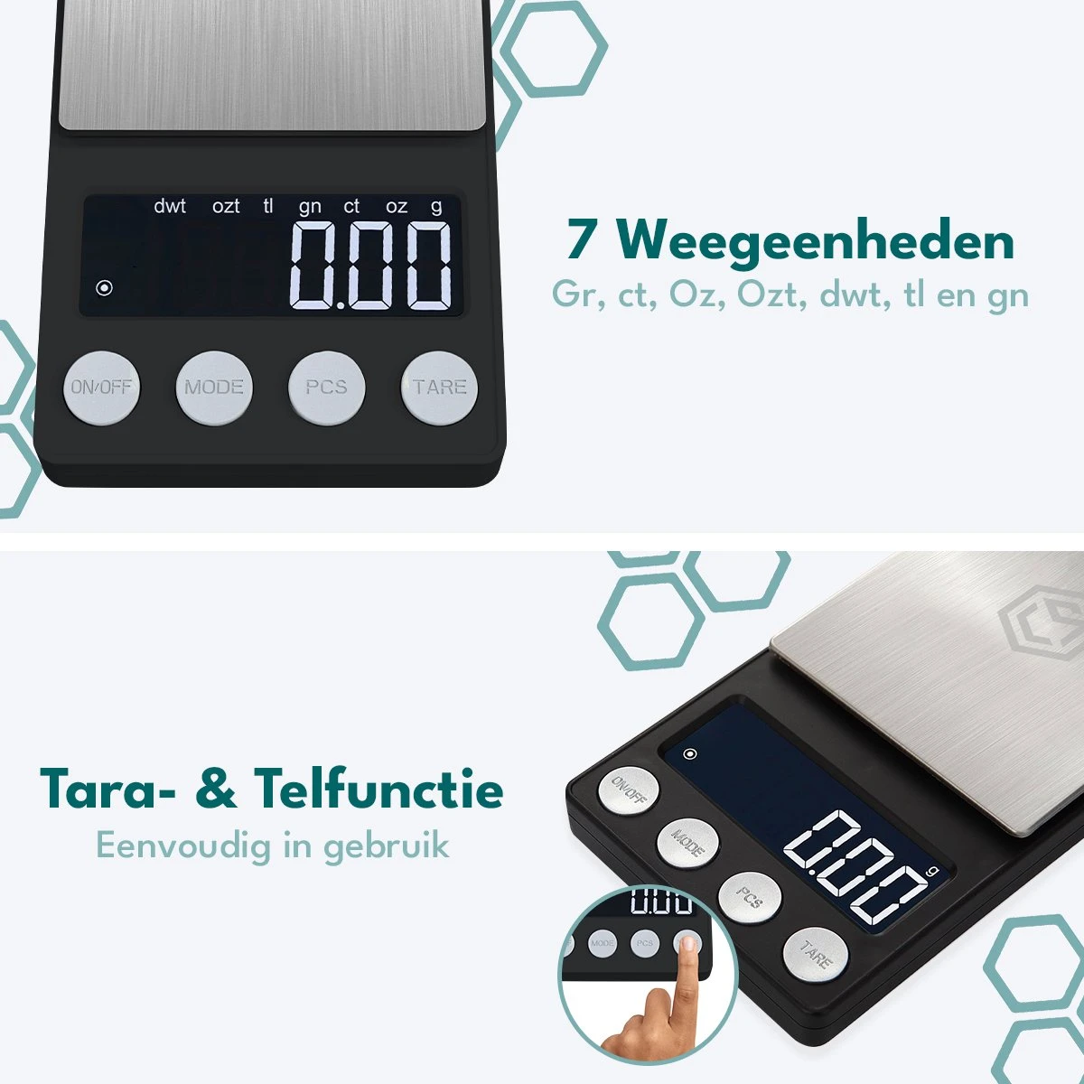Ease Electronicz Digitale Mini Precisie Keukenweegschaal - 0,01 Tot 200 Gram - 14.2 X 7.5 Cm - Pocket Scale Op Batterij - Weegschaal Keuken 6 Ease Electronicz Digitale Mini Precisie Keukenweegschaal - 0,01 Tot 200 Gram - 14.2 X 7.5 Cm - Pocket Scale Op Batterij - Weegschaal Keuken - Afbeelding 6