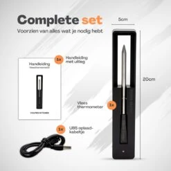 Vulpes Kitchen Vleesthermometer - BBQ - Oplaadbaar - Draadloos - Bluetooth 17 Vulpes Kitchen Vleesthermometer - BBQ - Oplaadbaar - Draadloos - Bluetooth -Drinkwater Apparaat Winkel 1200x1200 704