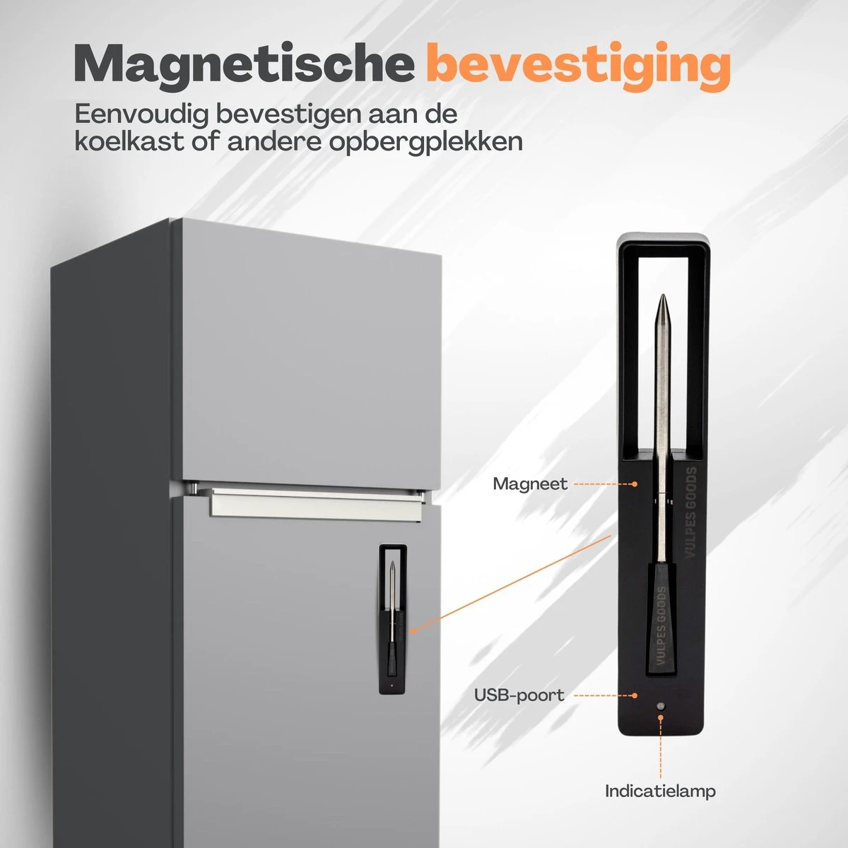 Vulpes Kitchen Vleesthermometer - BBQ - Oplaadbaar - Draadloos - Bluetooth 12 Vulpes Kitchen Vleesthermometer - BBQ - Oplaadbaar - Draadloos - Bluetooth - Afbeelding 12