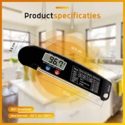 Movi BASIC ® - Vleesthermometer – BBQ Thermometer- Inclusief E-Book – Kernthermometer – Kamado - Barbecue – Suikerthermometer – Digitaal – Keukenthermometer – Kerntemperatuurmeter -Drinkwater Apparaat Winkel 1200x1200 740