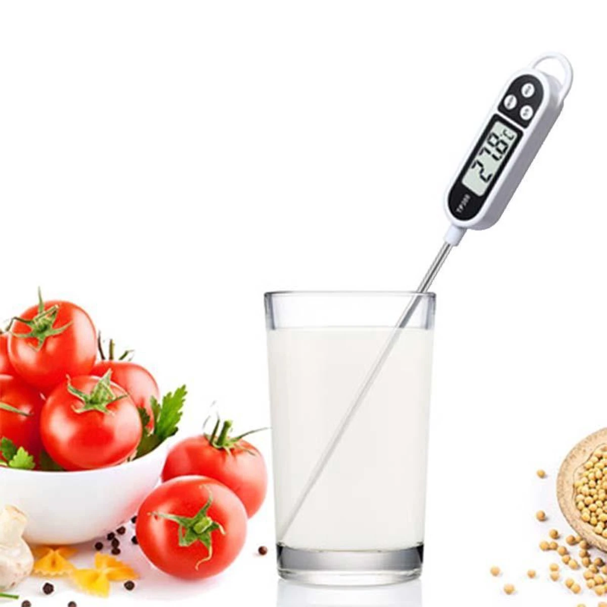 Digitale Kook Thermometer Voor Keuken Binnen En Buiten Koken, Melk, Vlees, BBQ, Water, Thee 1 Digitale Kook Thermometer Voor Keuken Binnen En Buiten Koken, Melk, Vlees, BBQ, Water, Thee