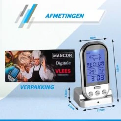 Mancor Digitale Vleesthermometer - Keukenthermometer -Drinkwater Apparaat Winkel 1200x1200 792