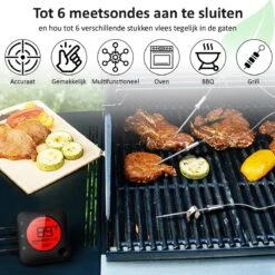 Claire BF-5 BBQ Thermometer - Vleesthermometer - Oventhermometer - Draadloos Met App - Incl. Batterijen En 6 Meetsondes -Drinkwater Apparaat Winkel 1200x1200 829