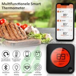 Claire BF-5 BBQ Thermometer - Vleesthermometer - Oventhermometer - Draadloos Met App - Incl. Batterijen En 6 Meetsondes -Drinkwater Apparaat Winkel 1200x1200 830