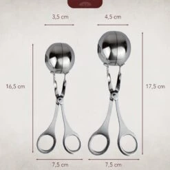 Nimma® Gehaktballen Maker - Set Van 2 - Groot En Klein - Gehaktballen Maker Tang / Lepel - RVS -Drinkwater Apparaat Winkel 1200x1200 849