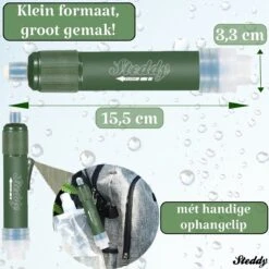 Waterfilter Steddy Pro - Survival Bushcraft Kit - Noodpakket - Waterzuivering - Water Filter Kraan - Outdoor -Drinkwater Apparaat Winkel 1200x1200 89