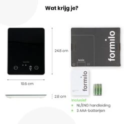 Formilo Digitale Precisie Keukenweegschaal - Weegschaal Keuken Met Tarra Functie - 1gr Tot 5kg - Inclusief Batterijen - Zwart -Drinkwater Apparaat Winkel 1200x1200 900