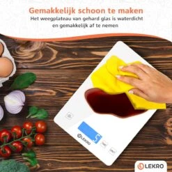 Lekro Digitale Precisie Keukenweegschaal – Weegschaal Keuken - 1gr Tot 15kg – Tarra Functie - Wit 14 Lekro Digitale Precisie Keukenweegschaal – Weegschaal Keuken - 1gr Tot 15kg – Tarra Functie - Wit -Drinkwater Apparaat Winkel 1200x1200 933