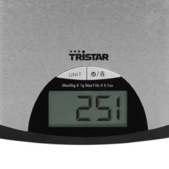 Tristar KW-2435 Keukenweegschaal – 5 Kilogram – Weegschaal Keuken Digitaal - RVS -Drinkwater Apparaat Winkel 1200x1200 938