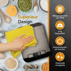 WITTS Oplaadbare Digitale Keukenweegschaal - Tarrafunctie - 1g Tot 5kg - RVS - Zwart 9 WITTS Oplaadbare Digitale Keukenweegschaal - Tarrafunctie - 1g Tot 5kg - RVS - Zwart -Drinkwater Apparaat Winkel 1200x1200 960