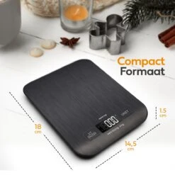 WITTS Oplaadbare Digitale Keukenweegschaal - Tarrafunctie - 1g Tot 5kg - RVS - Zwart 11 WITTS Oplaadbare Digitale Keukenweegschaal - Tarrafunctie - 1g Tot 5kg - RVS - Zwart -Drinkwater Apparaat Winkel 1200x1200 962