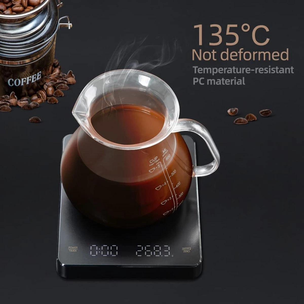 Imtex Koffie Weegschaal - Huishoudelijke Keukenweegschaal - Usb Rechargeable - Led Hidden Screen - Elektronische Weegschaal Met Hoge Temperatuurbestendige Timing - 0.1g Tot 3kg - Zwart 7 Imtex Koffie Weegschaal - Huishoudelijke Keukenweegschaal - Usb Rechargeable - Led Hidden Screen - Elektronische Weegschaal Met Hoge Temperatuurbestendige Timing - 0.1g Tot 3kg - Zwart - Afbeelding 7