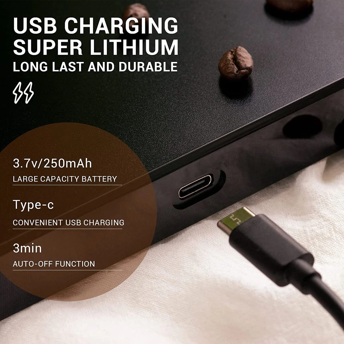 Imtex Koffie Weegschaal - Huishoudelijke Keukenweegschaal - Usb Rechargeable - Led Hidden Screen - Elektronische Weegschaal Met Hoge Temperatuurbestendige Timing - 0.1g Tot 3kg - Zwart 10 Imtex Koffie Weegschaal - Huishoudelijke Keukenweegschaal - Usb Rechargeable - Led Hidden Screen - Elektronische Weegschaal Met Hoge Temperatuurbestendige Timing - 0.1g Tot 3kg - Zwart - Afbeelding 10