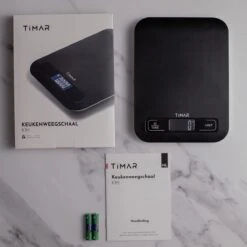 Timar Precisie Keukenweegschaal Digitaal - Keuken Weegschaal K1H - Tarra Functie - Lcd-Scherm - Antislip - 1 Gr Tot 5 Kg – Inclusief Batterijen - Zwart -Drinkwater Apparaat Winkel 1200x1200 996