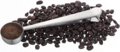 Maatschepje Met Afsluitclip - Koffie Lepel – Afdichting – Espresso Schep – Thee En Koffie – RVS - Zilver Kleurig -Drinkwater Apparaat Winkel 1200x526
