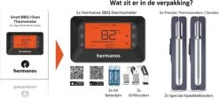 Hermanos® Digitale BBQ Thermometer Draadloos - Vleesthermometer - Oventhermometer - Bluetooth Met App - 2 Meetsondes - Magneet - Incl. Batterijen -Drinkwater Apparaat Winkel 1200x545