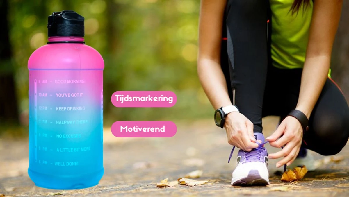 Quality Needz - Waterfles - Drinkfles Met Rietje - Stevig Handvat - 2 Liter - Sportfles - Waterfles Met Tijdmarkeringen - Water Bottle - Waterfles Met Rietje 5 Quality Needz - Waterfles - Drinkfles Met Rietje - Stevig Handvat - 2 Liter - Sportfles - Waterfles Met Tijdmarkeringen - Water Bottle - Waterfles Met Rietje - Afbeelding 5