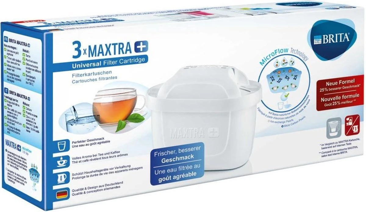 BRITA Maxtra+ Filterpatronen - 3 Stuks 1 BRITA Maxtra+ Filterpatronen - 3 Stuks