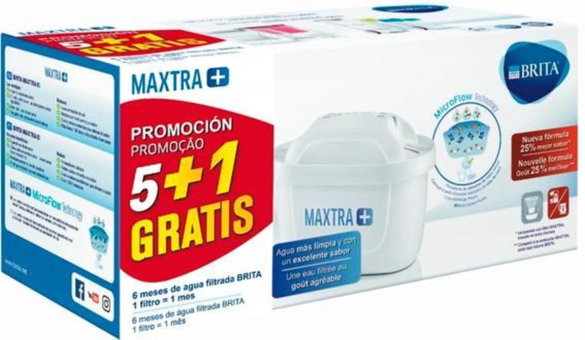 BRITA Maxtra Waterfilter Cartridge - 6 Stuks 1 BRITA Maxtra Waterfilter Cartridge - 6 Stuks